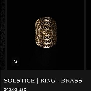 NOIR KĀLA Solstice Ring - Brass Size 7 New